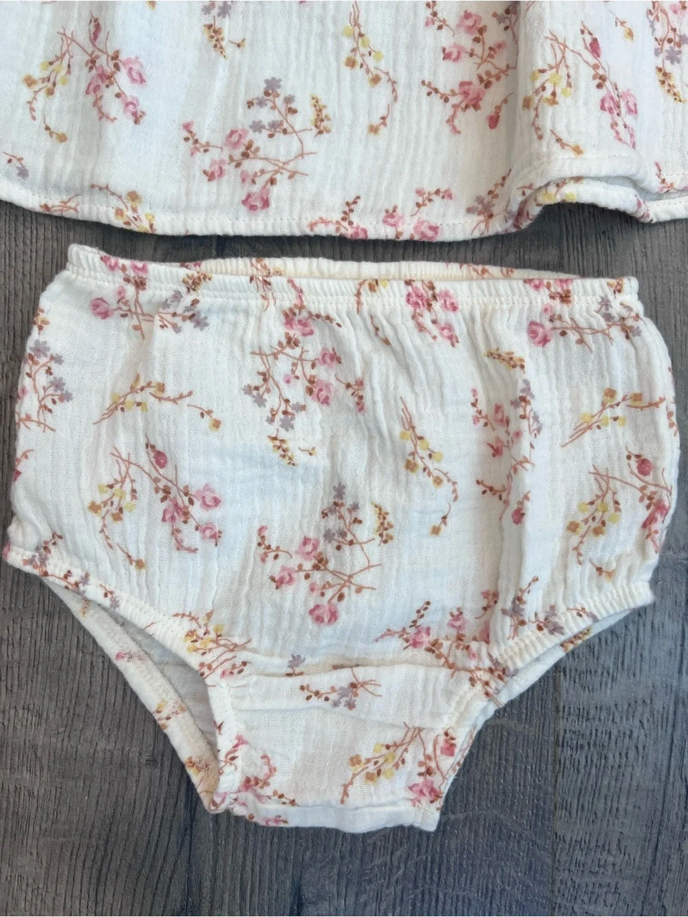 Floral Cotton Top & Bloomer Sets - 6-9 mo.